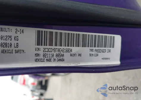 2014 Dodge Challenger R/T Classic из США, поврежденный, VIN 2C3CDYBT0EH216834